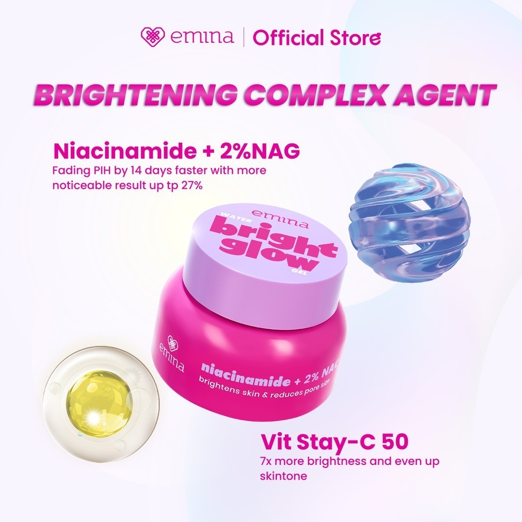 emina water gel moisturizer 30g/barrier balancing/bright glow/calming/pelembab wajah emina water gel moisturizer 30g/barrier balancing/bright glow/calming/pelembab wajah