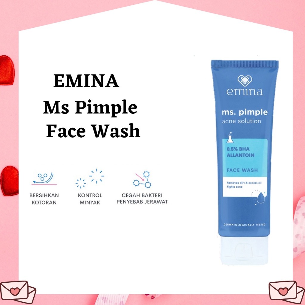 emina ms pimple acne solution face wash 50ml/pembersih wajah emina ms pimple acne solution face wash 50ml/pembersih wajah