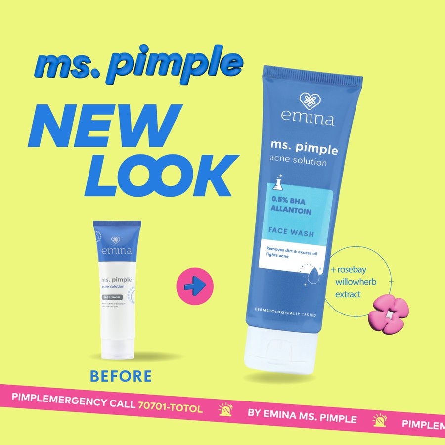 emina ms pimple acne solution face wash 50ml/pembersih wajah emina ms pimple acne solution face wash 50ml/pembersih wajah