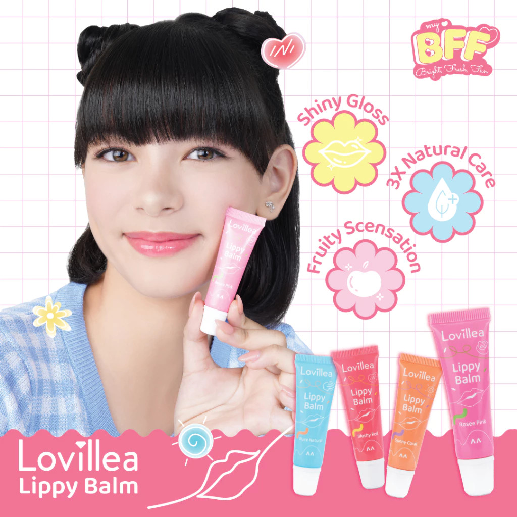 lovillea lippy balm 10gr/pelembab bibir lovillea lippy balm 10gr/pelembab bibir